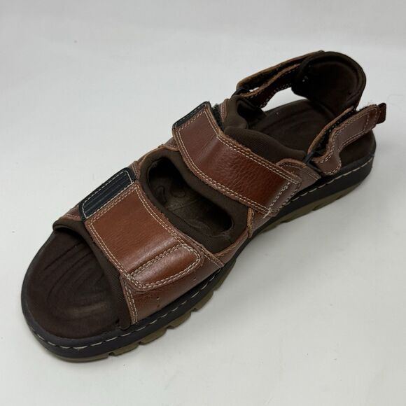 Earth Highlander Sandals Mens 12 Brown Leather Chunky Fisherman Comfort Y2K main image 13